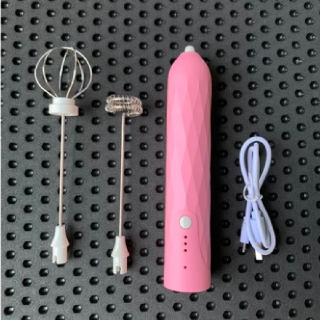 Mini Mixer Elétrico USB p/ Café, Leite, Ovos e Shakes