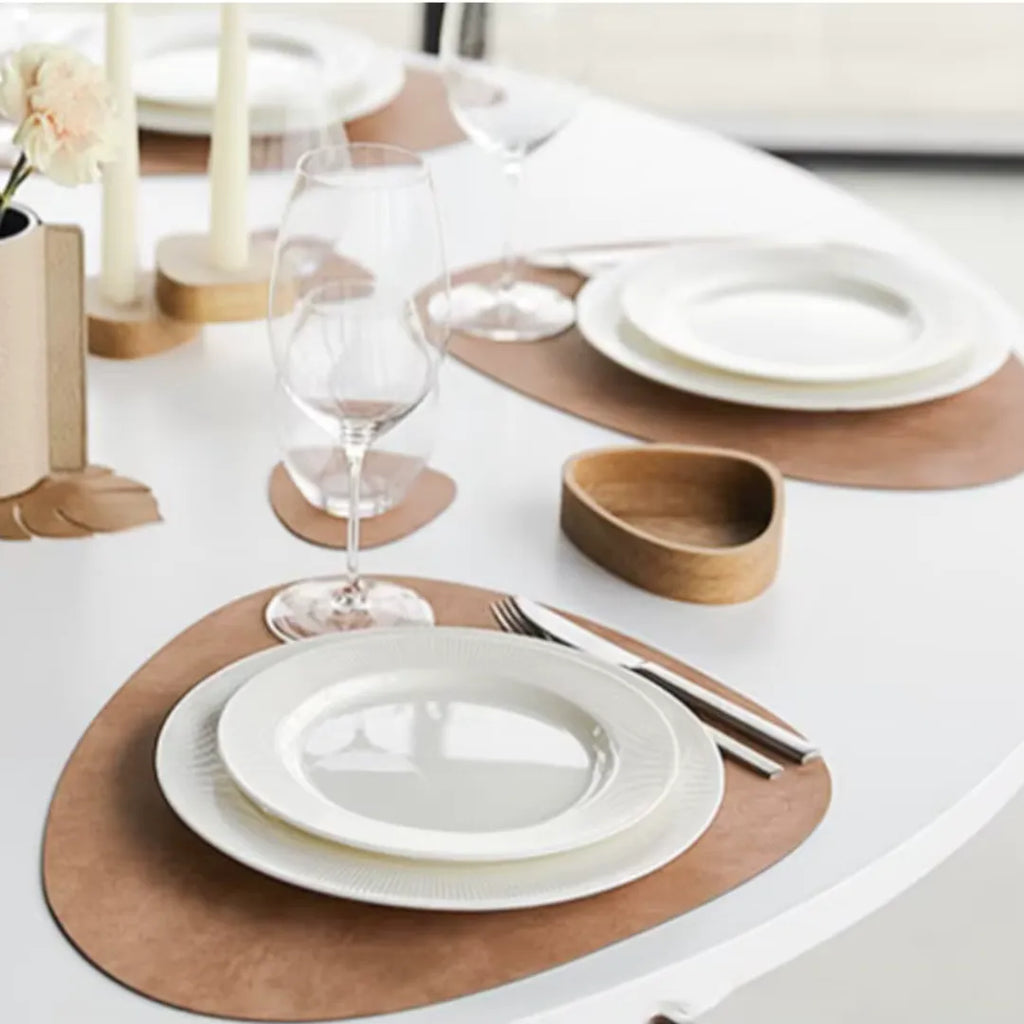 Jogo Americano Couro Sintético Luxo – Kit 6 Unidades