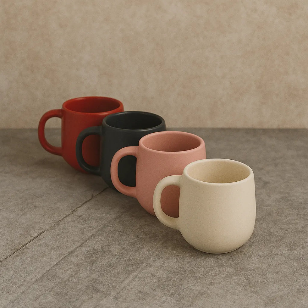 Canecas Bojudas 260ml em Porcelana  2 Peças