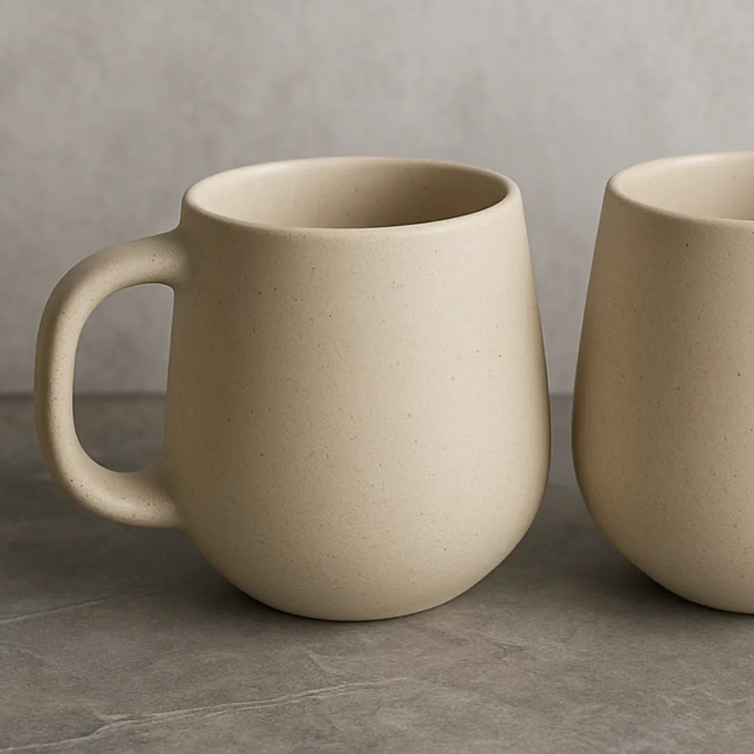 Canecas Bojudas 260ml em Porcelana  2 Peças