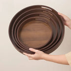 Bandeja de Madeira Minimalista de Bambu