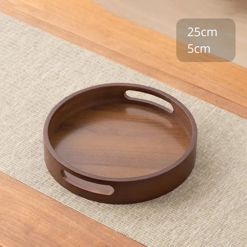 Bandeja de Madeira Minimalista de Bambu