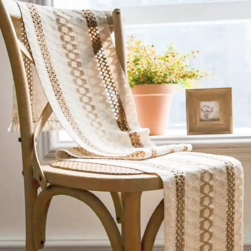 Jogo Americano Macramê Algodão Listras e Estampas