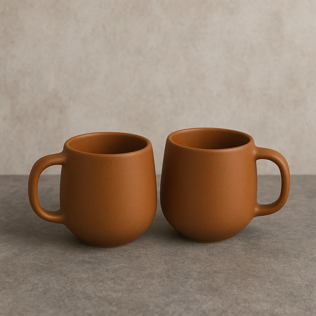 Canecas Bojudas 260ml em Porcelana  2 Peças