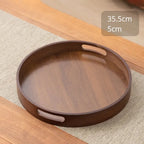 Bandeja de Madeira Minimalista de Bambu