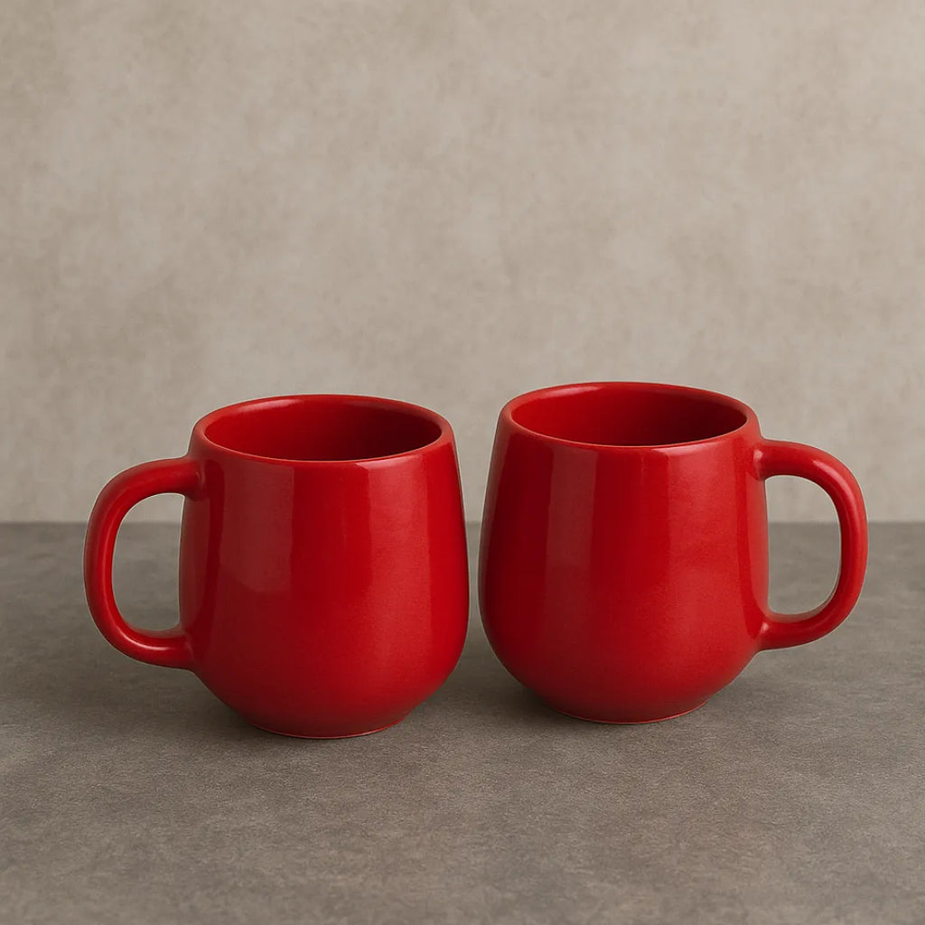 Canecas Bojudas 260ml em Porcelana  2 Peças