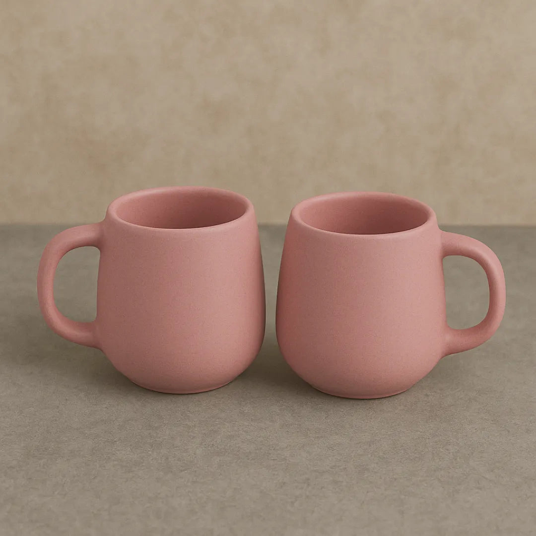 Canecas Bojudas 260ml em Porcelana  2 Peças