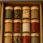 Porta Temperos com Tampa de Bambu – Kit com 6 Unidades de 200ml