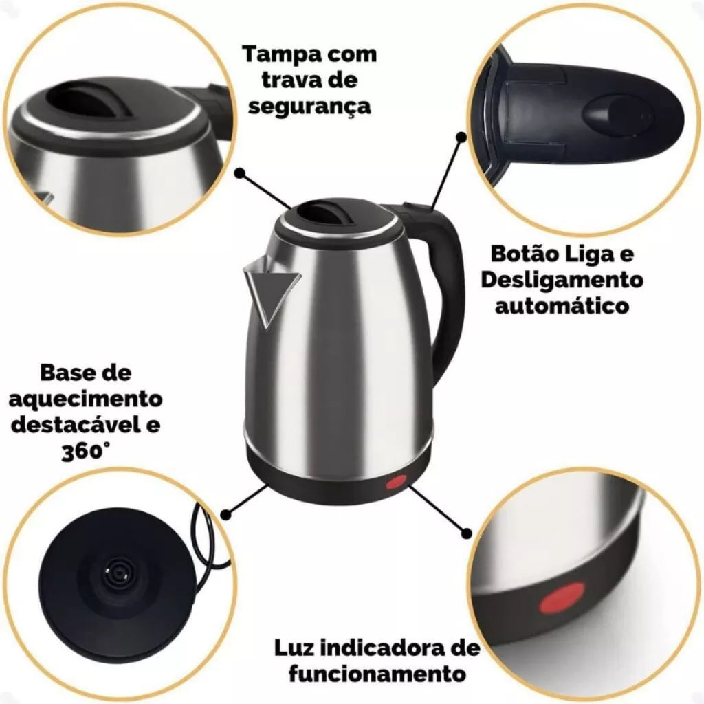 Chaleira Elétrica SteelPro 1,8L