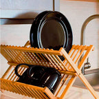 Escorredor de Louça Bambu Dobrável