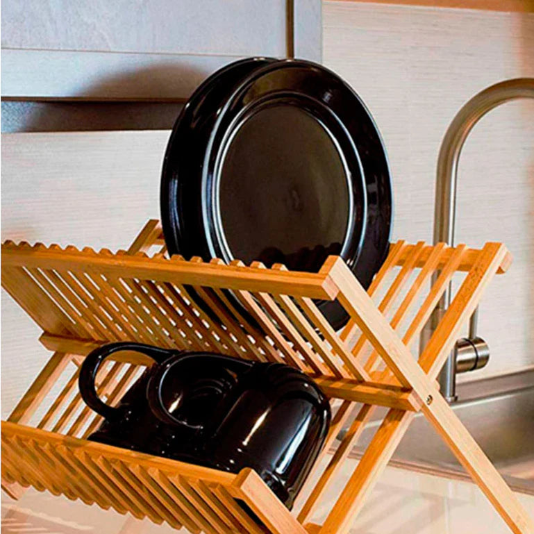 Escorredor de Louça Bambu Dobrável