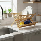Escorredor de Louça Bambu Dobrável