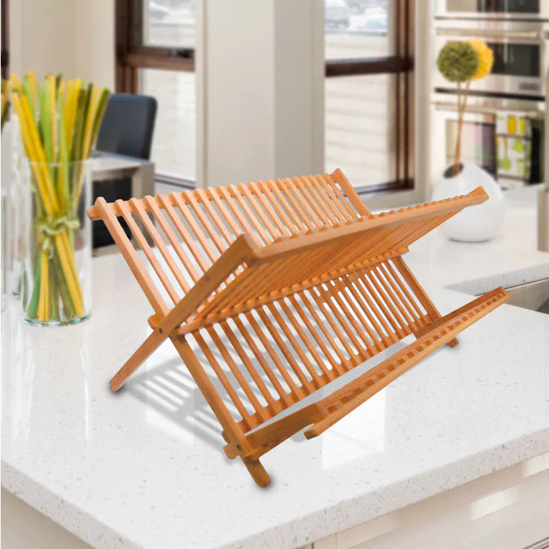 Escorredor de Louça Bambu Dobrável