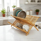 Escorredor de Louça Bambu Dobrável