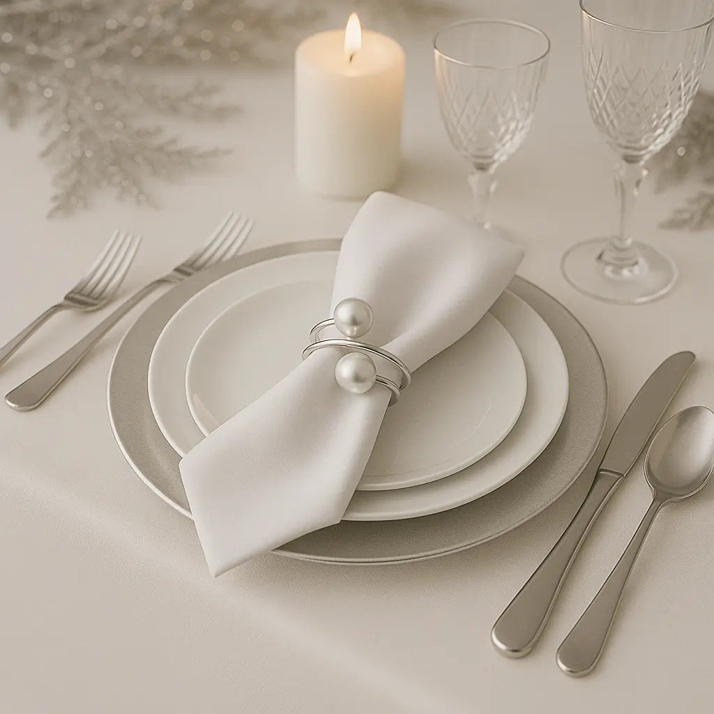 Kit Anéis de Guardanapo com Pérola