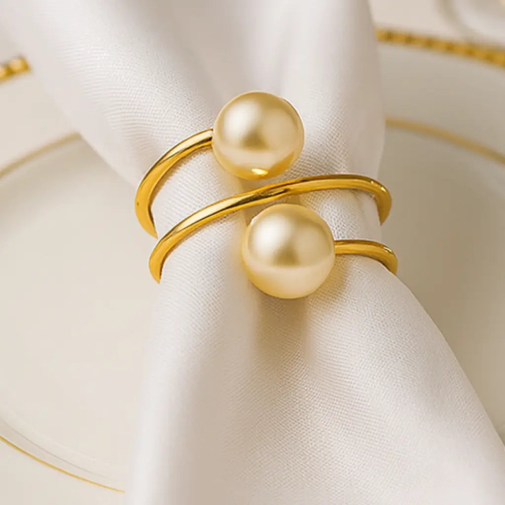 Kit Anéis de Guardanapo com Pérola