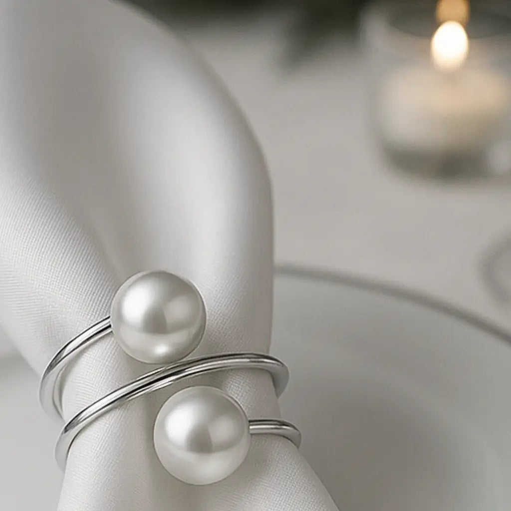 Kit Anéis de Guardanapo com Pérola