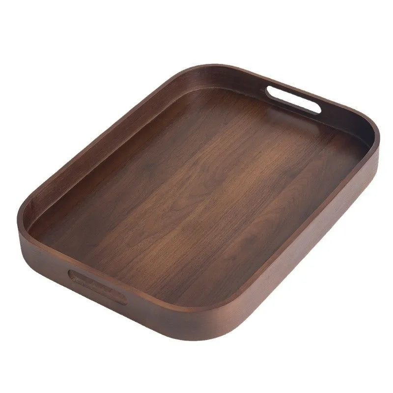 Bandeja de Madeira Minimalista de Bambu