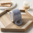 Caneca Moderna Cerâmica 250ml Amarelo e Azul