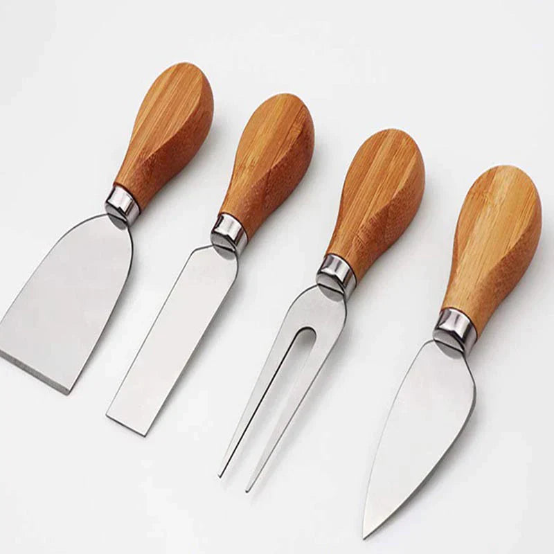 Tábua de Corte para Queijos em Bambu com Acessórios