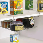 Cesto Suspenso 24cm Organizador para Prateleira Cromado