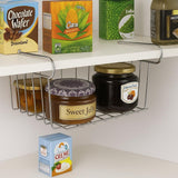 Cesto Suspenso 24cm Organizador para Prateleira Cromado