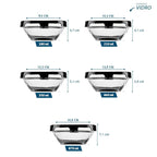 Kit 5 Potes de Vidro com Tampa Preta