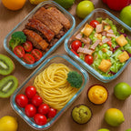 Kit 5 Potes Vidro Hermético 340ml