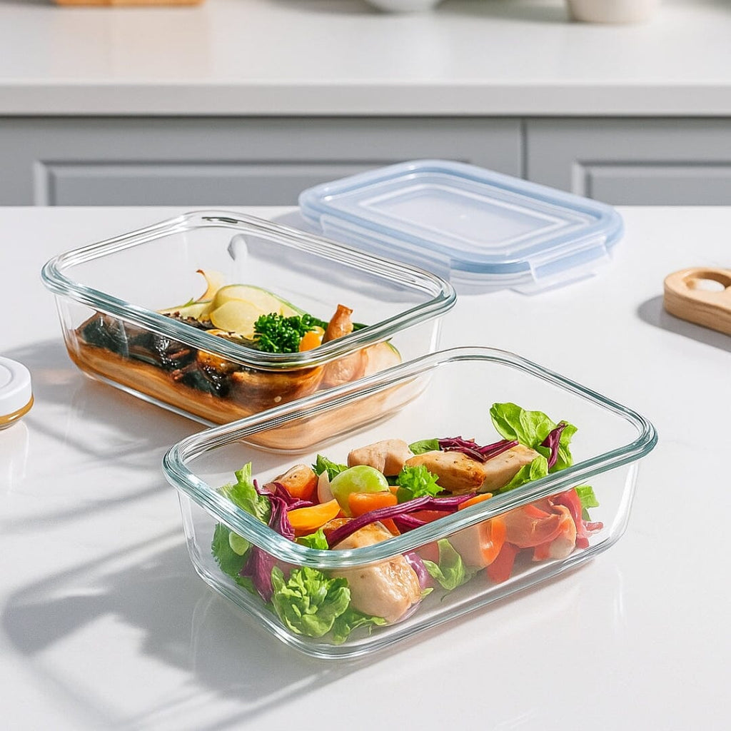 Kit 5 Potes Vidro Hermético 340ml