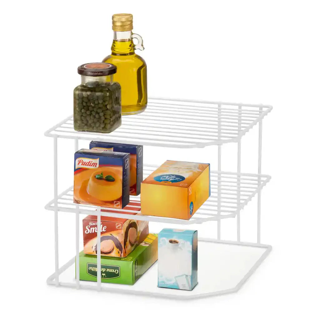 Prateleira de Canto Dupla Cromada para Apoio e Organização