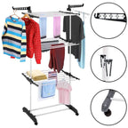 Varal De Chão Com 3 Andares Dobrável e Portátil